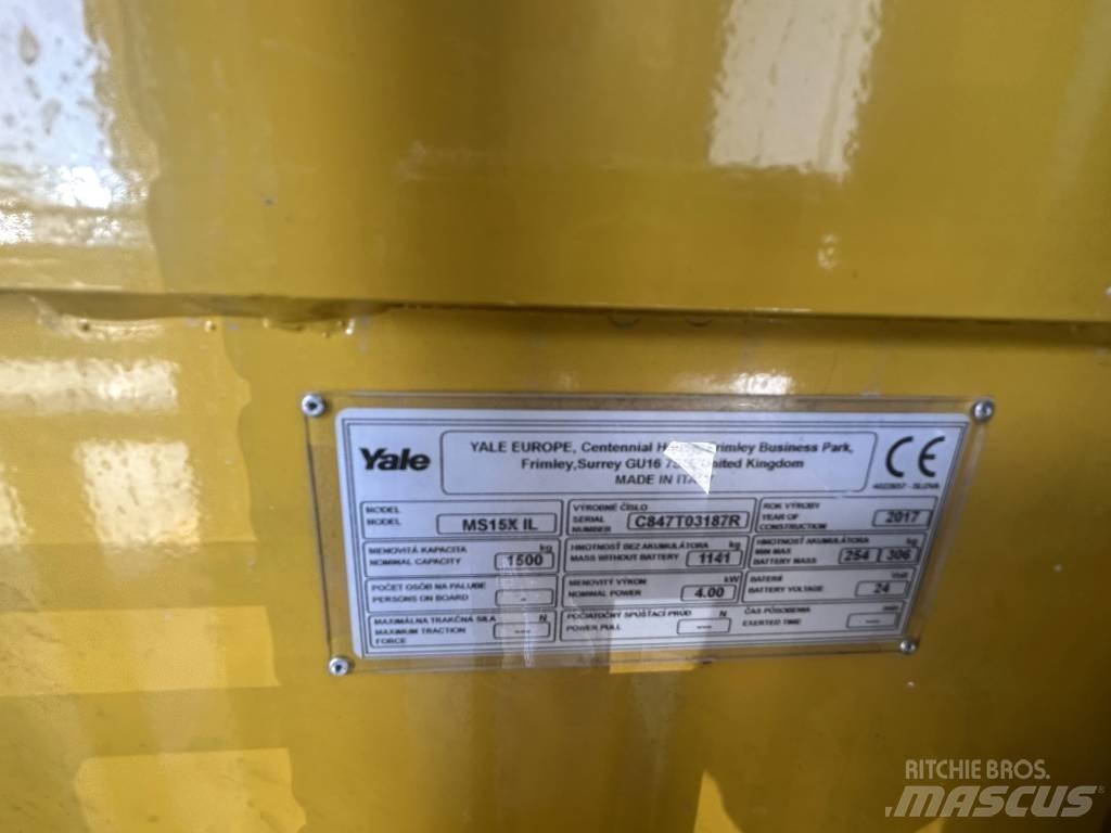Yale ms15x Empilhador para operador externo
