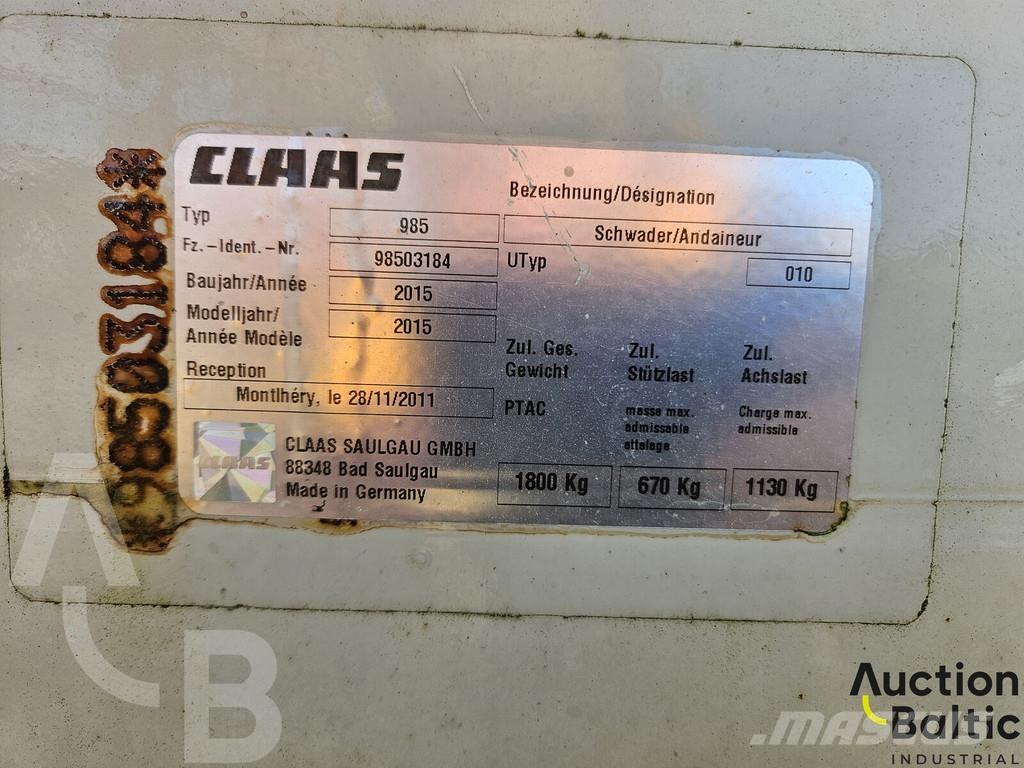 CLAAS Liner 2600 Outros acessórios de carga e escavação