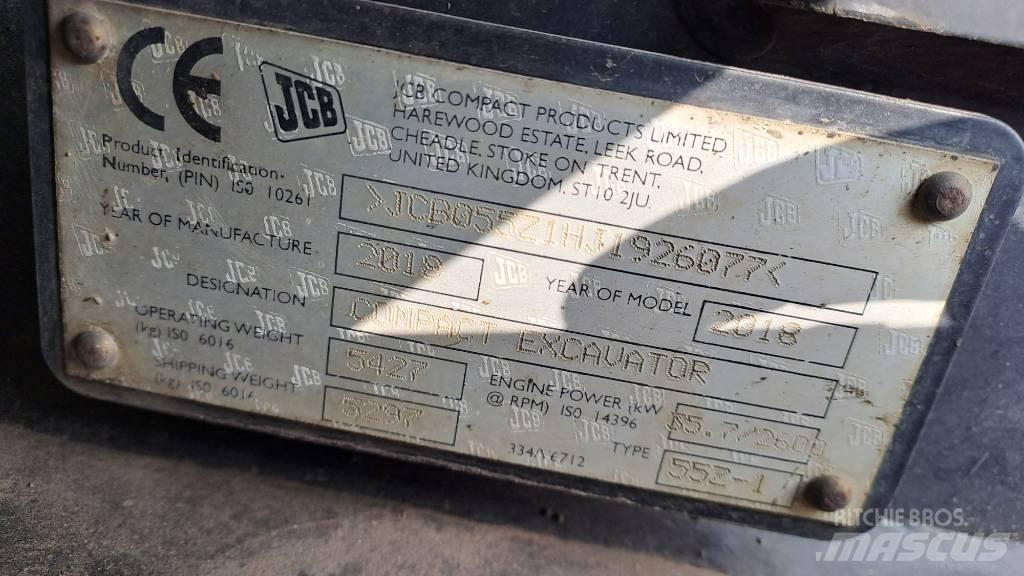 JCB 55Z-1 Miniescavadeiras