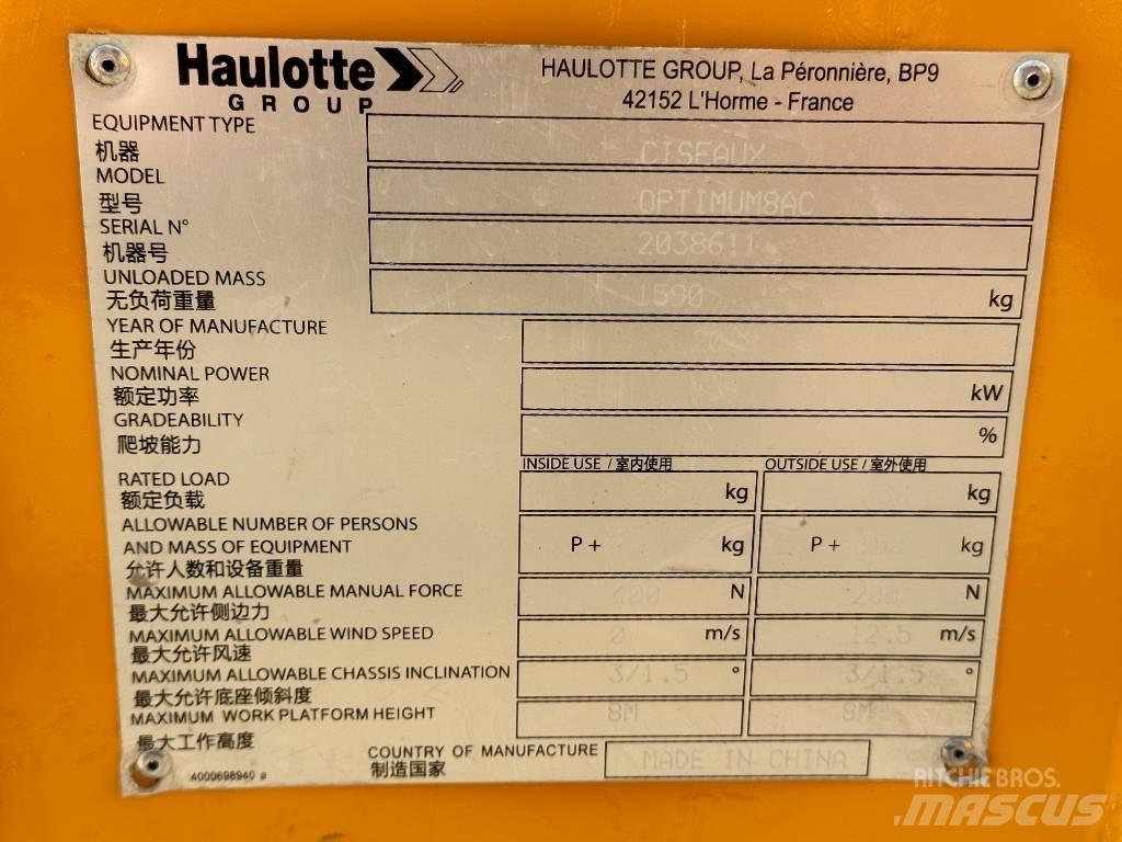 Haulotte OPTIMUM 8 Elevadores de tesoura