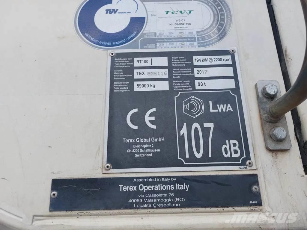 Terex RT100 Gruas Fora-de-estrada