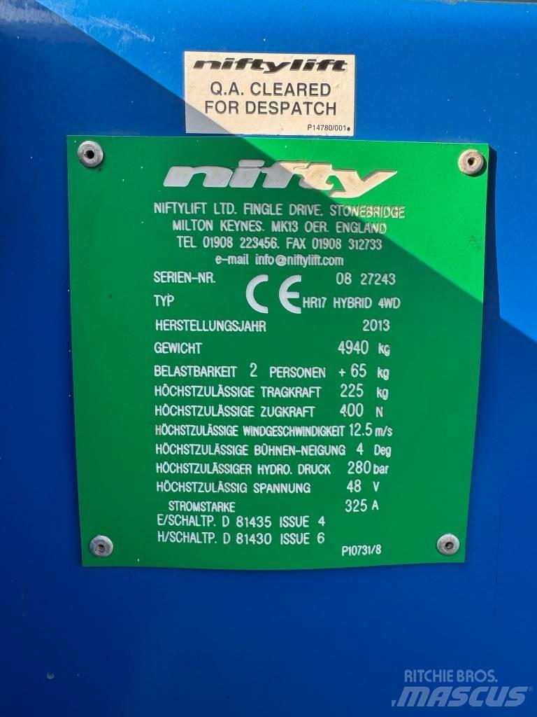 Niftylift HR 17 D E Elevadores braços articulados