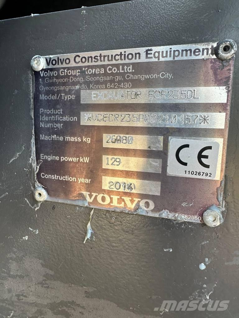 Volvo ERC235DL Escavadeiras de esteiras