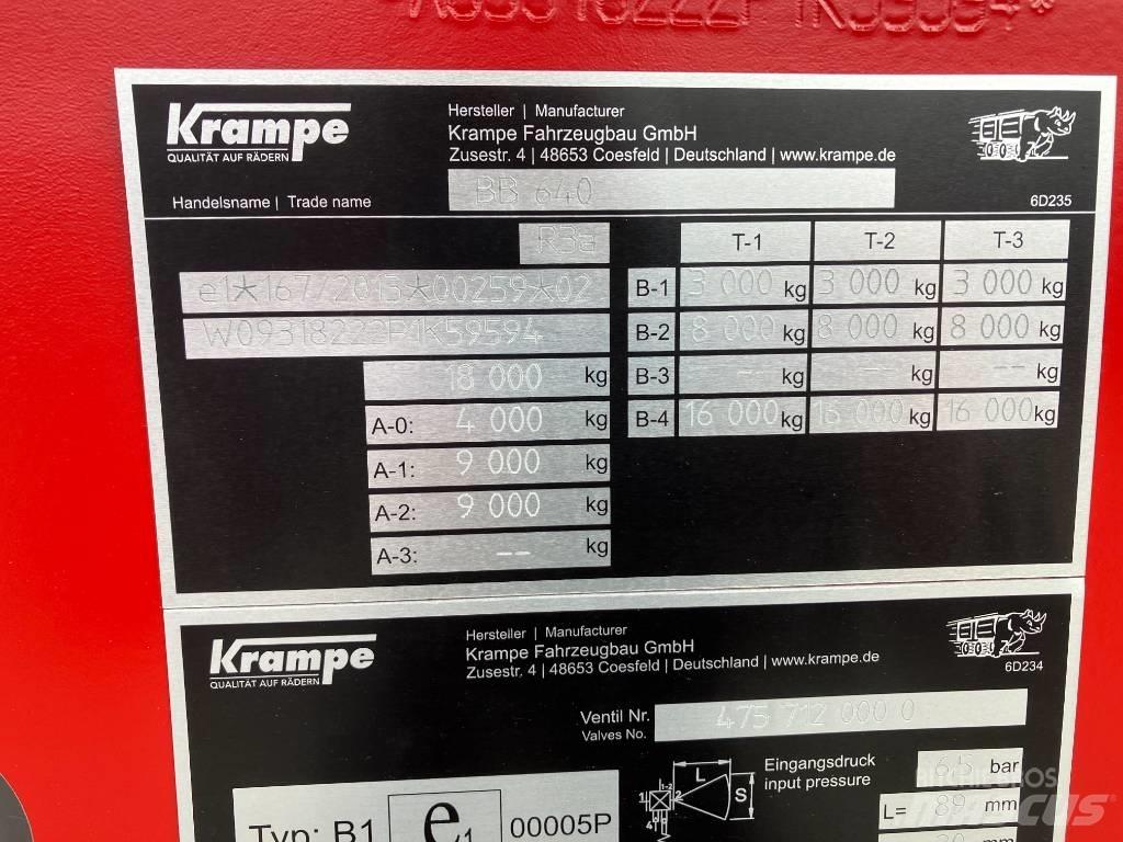Krampe BB640 Reboques Agrícolas basculantes