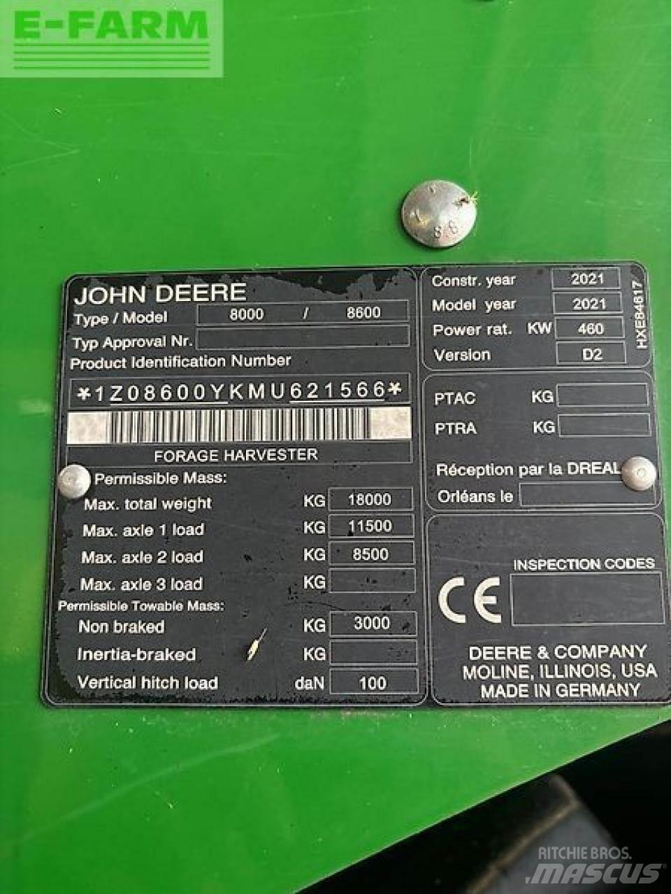 John Deere 8600 Forrageiras auto-propulsionadas