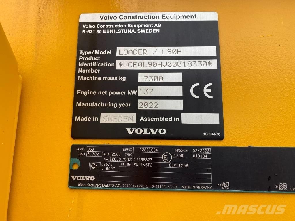 Volvo L90H  / L 90 H Carregadeiras de rodas