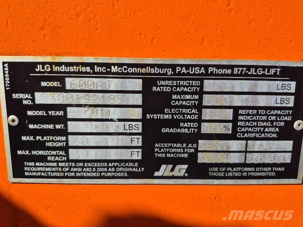 JLG 600 AJ Elevadores braços articulados