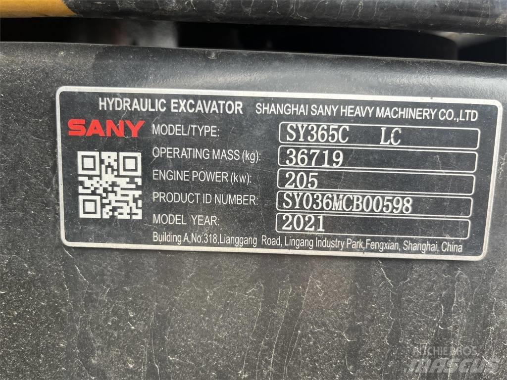 Sany SY365C Escavadeiras de esteiras