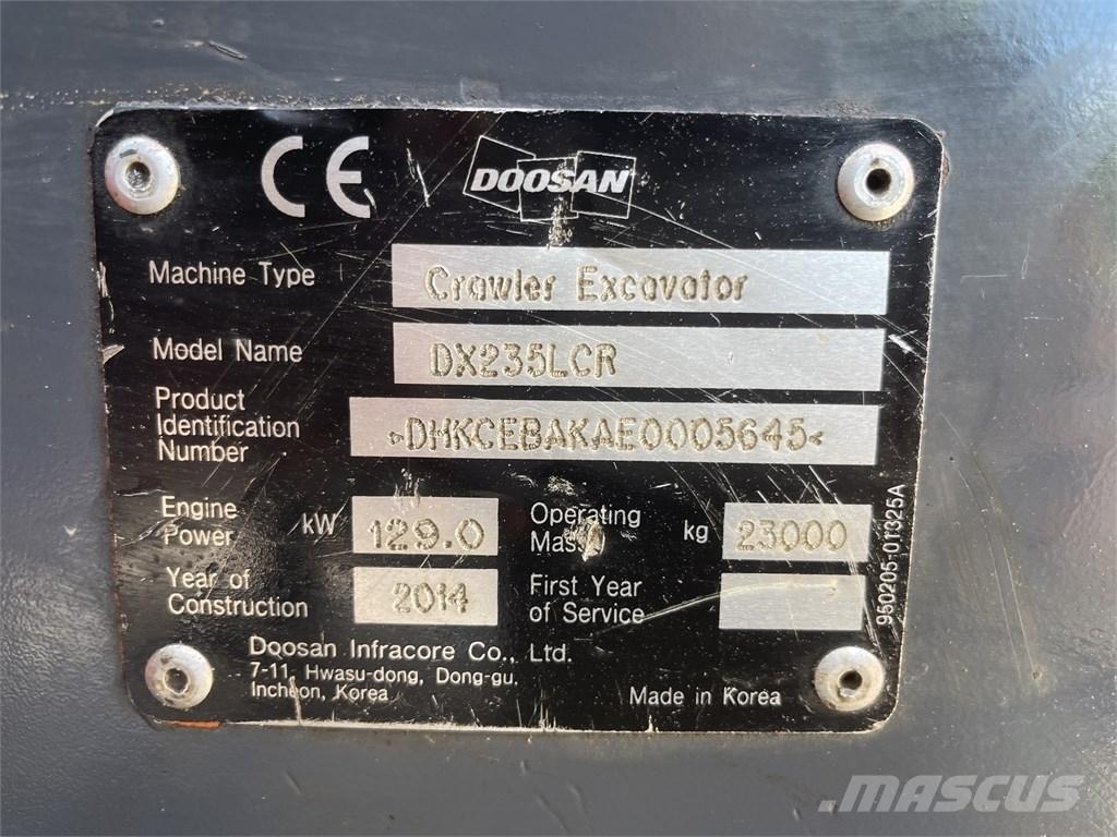 Doosan DX 235 LCR Escavadeiras de esteiras