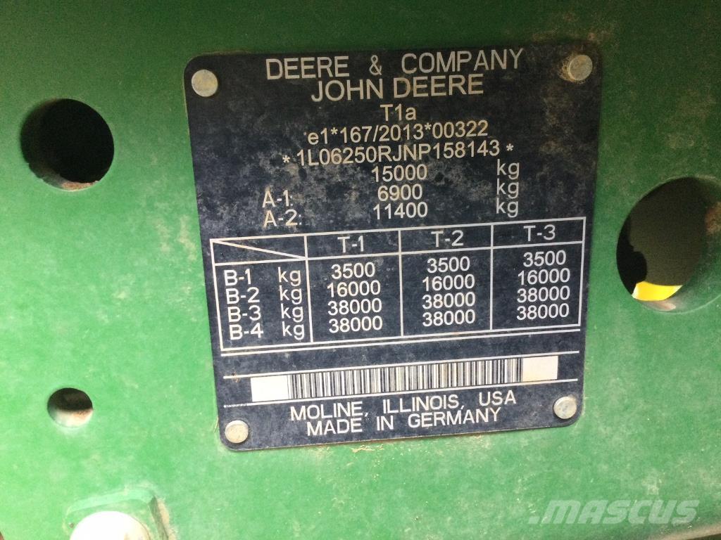 John Deere 6R250 Tratores Agrícolas usados