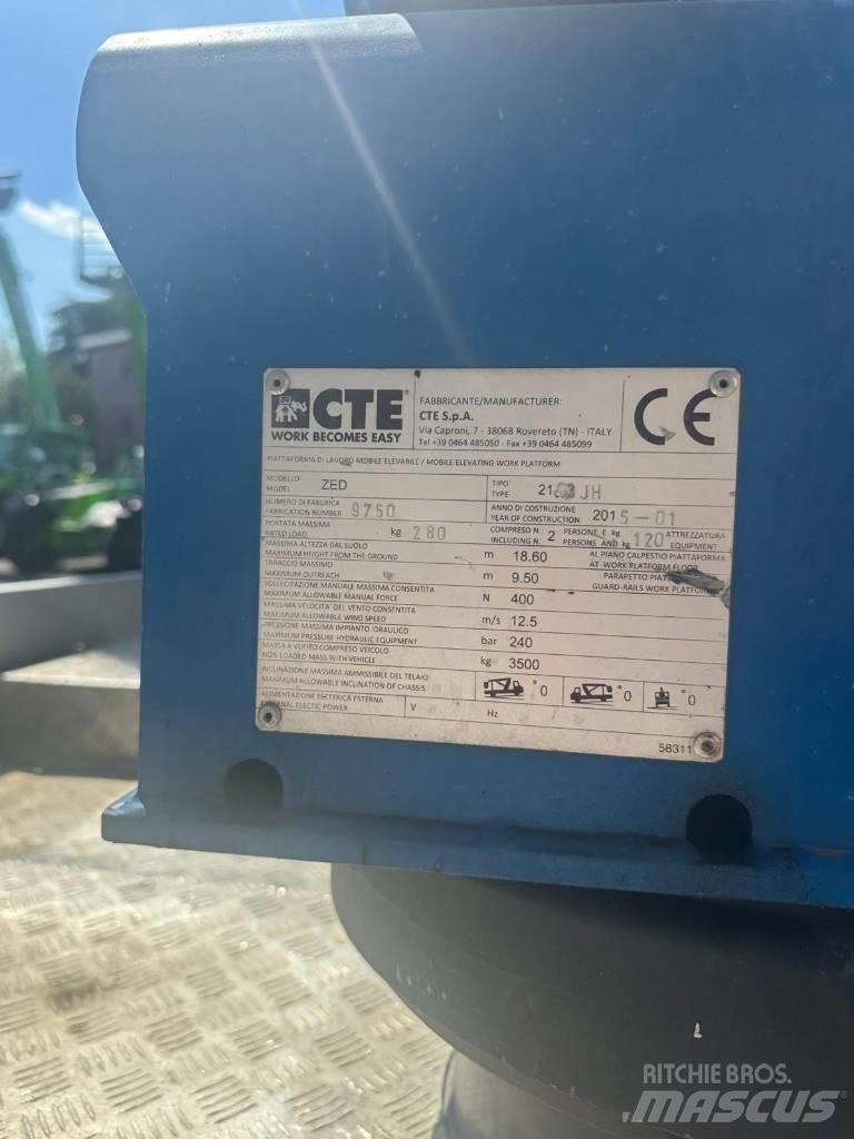 CTE ZED 21.2 JH Plataformas aéreas montadas em camião