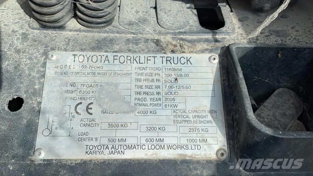 Toyota 02-7 FD 40 Empilhadores a gás