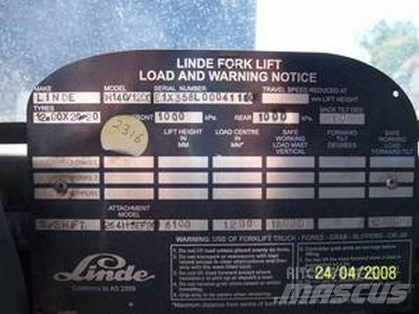 Linde H140/1200 Manuseadores de contentores