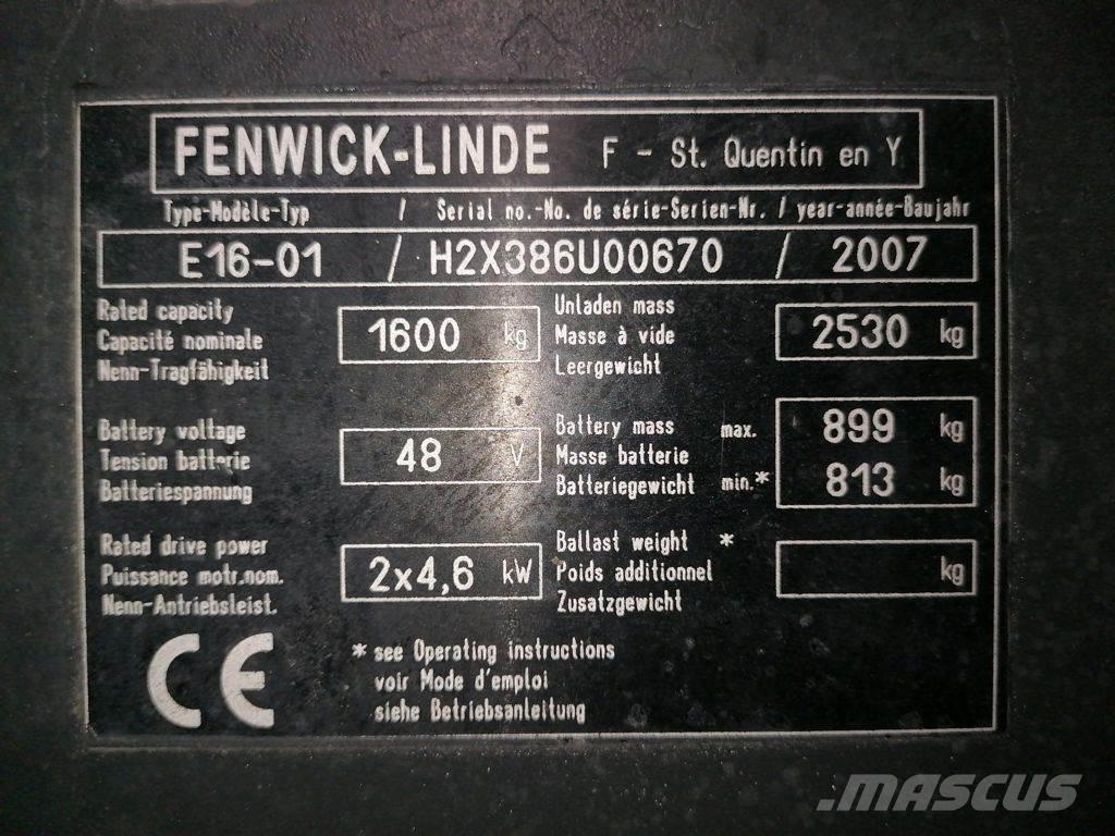 Linde E16-01 Empilhadores eléctricos