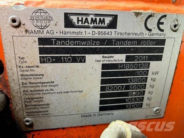 Hamm HD 110 Cilindros Compactadores tandem