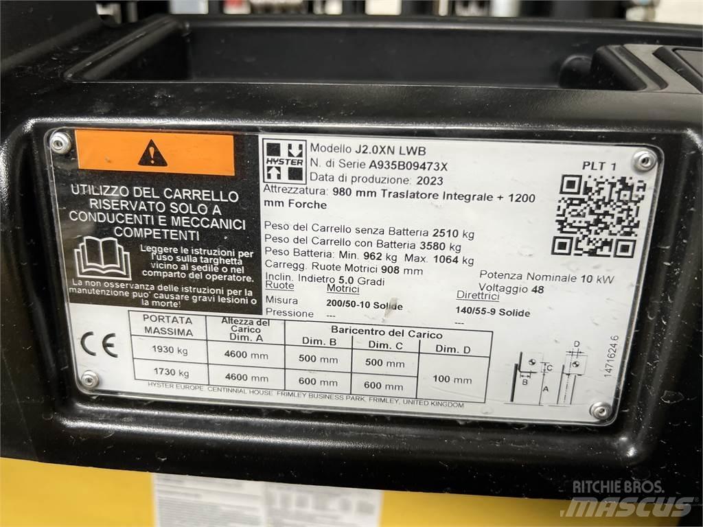 Hyster J2.0XN/ NEU Empilhadores eléctricos