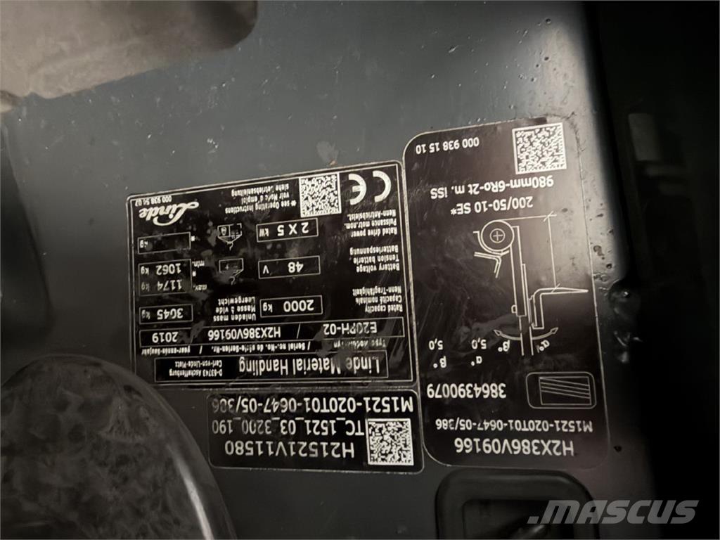 Linde E 20PH-02 Empilhadores eléctricos