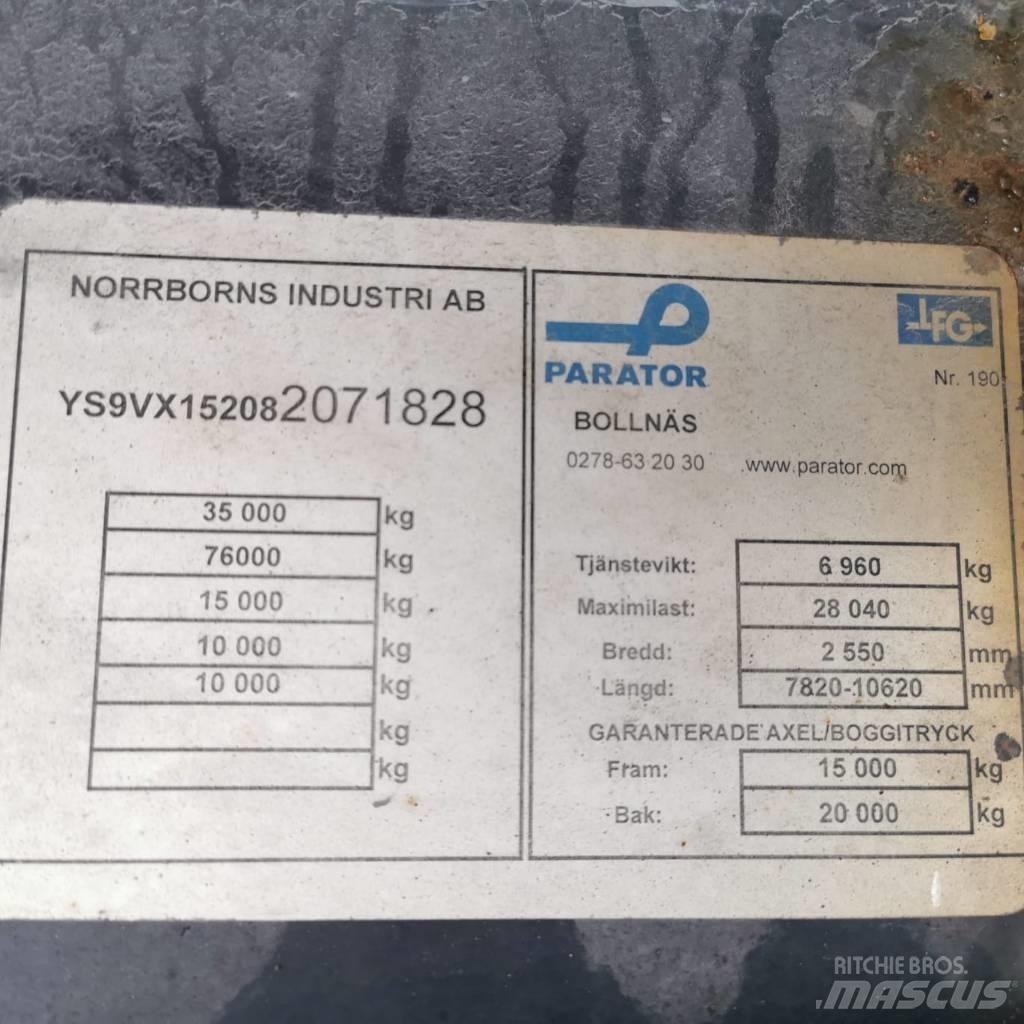 Parator VX 15-20 Reboques de caixa fechada