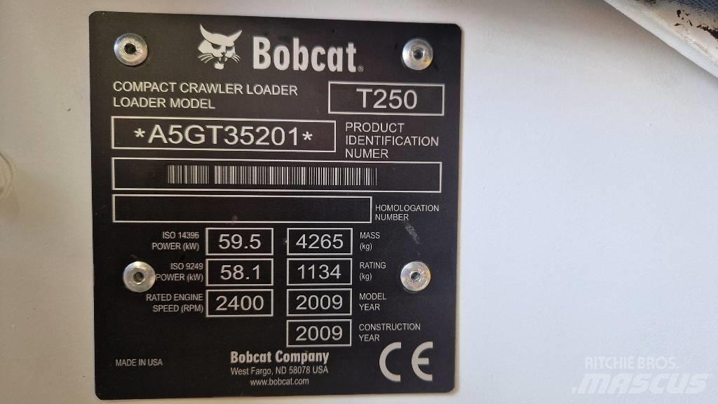 Bobcat T 250 Carregadoras de lagartas