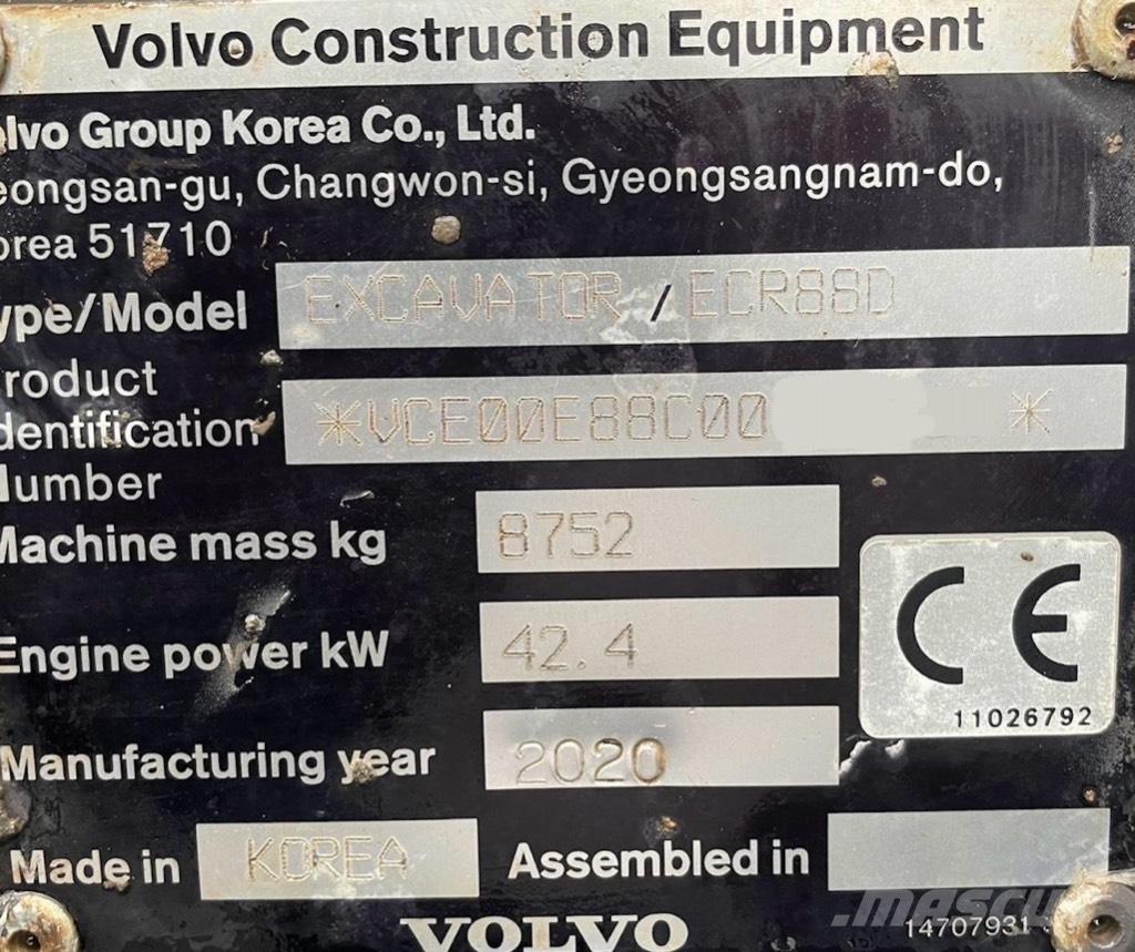 Volvo ECR 88 D PRO Escavadoras Midi 7t - 12t