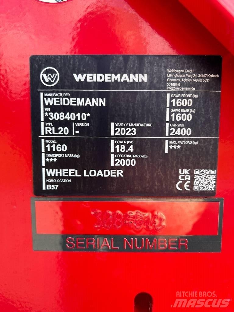 Weidemann 1160 Carregadora multifunções
