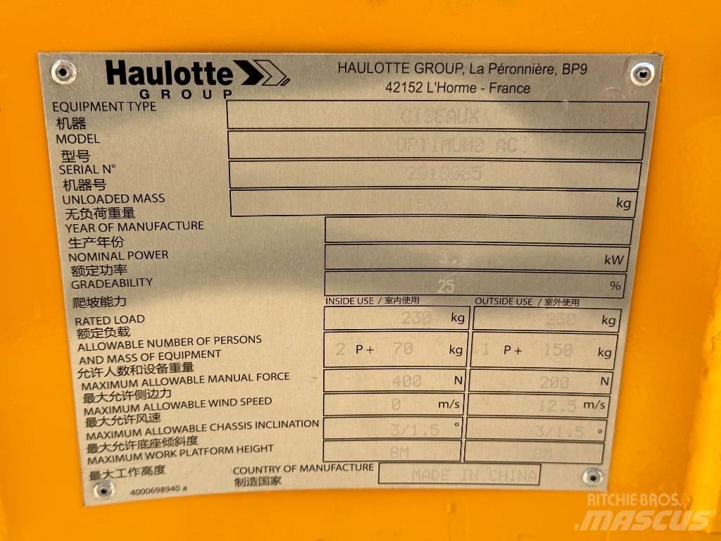 Haulotte OPTIMUM 8 Elevadores de tesoura