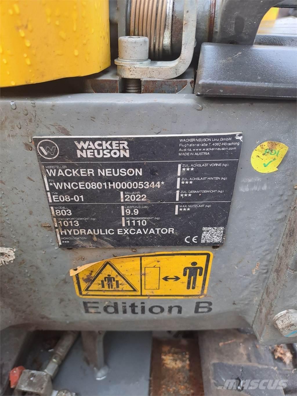 Wacker Neuson 803 Escavadeiras de esteiras