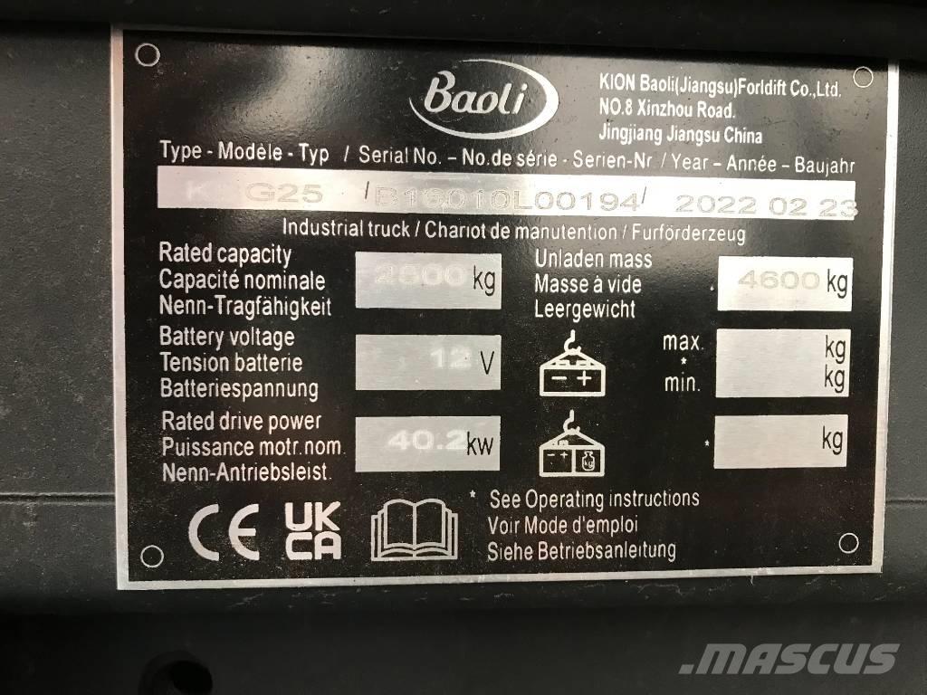 Baoli KBG 25 Empilhadores a gás
