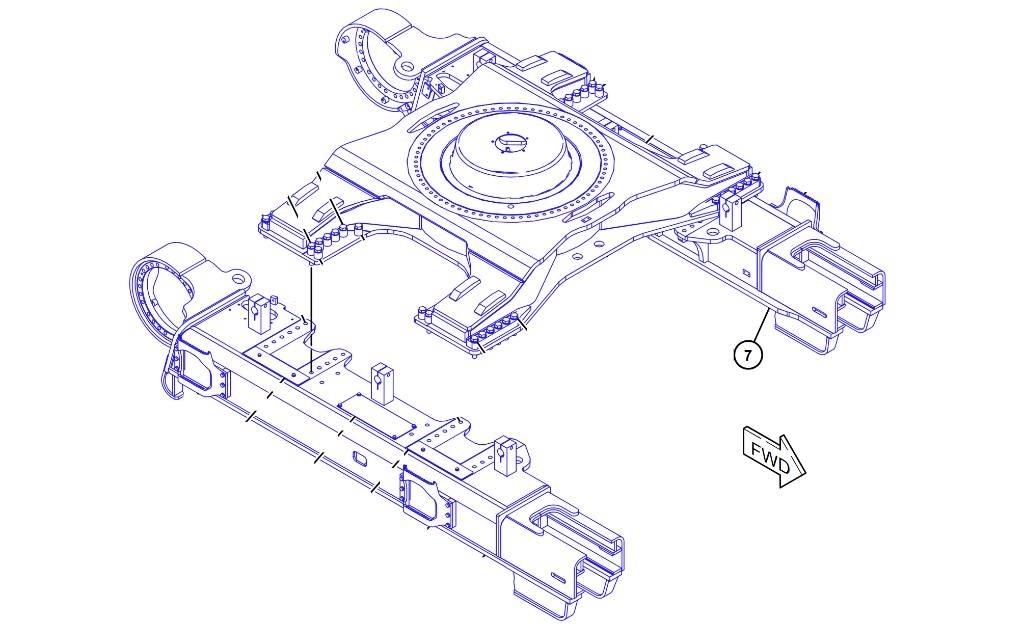 CAT 390 F L Chassis e suspensões