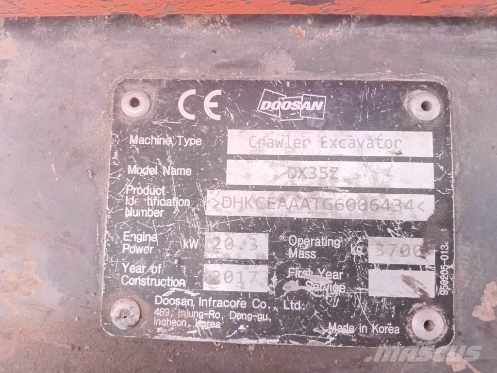 Doosan DX 35 Z Miniescavadeiras
