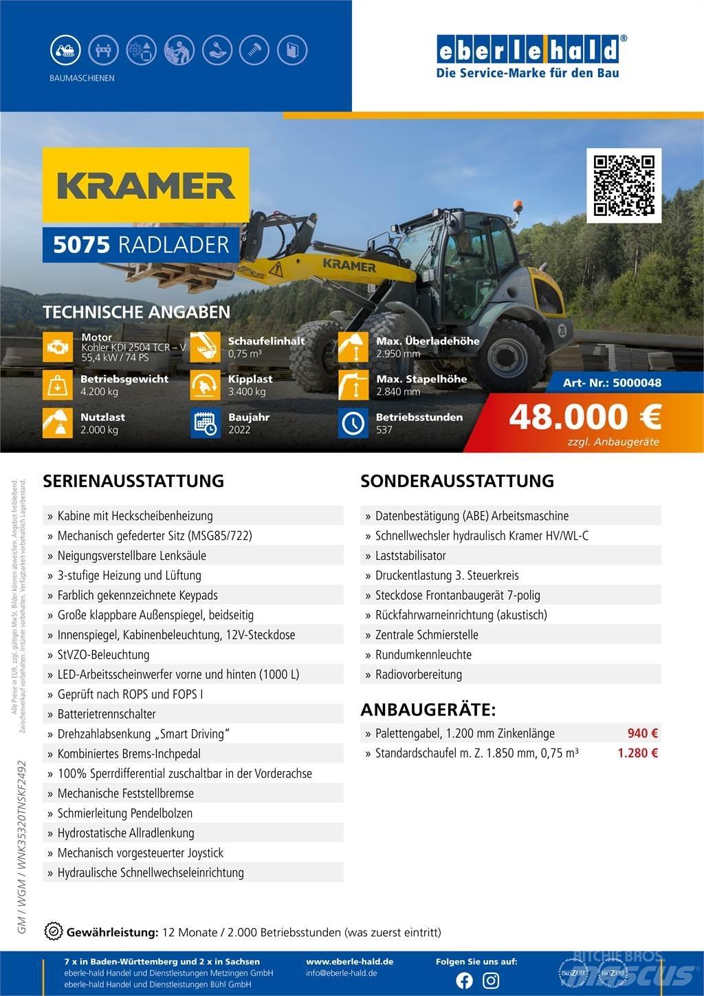 Kramer 5075 Carregadeiras de rodas