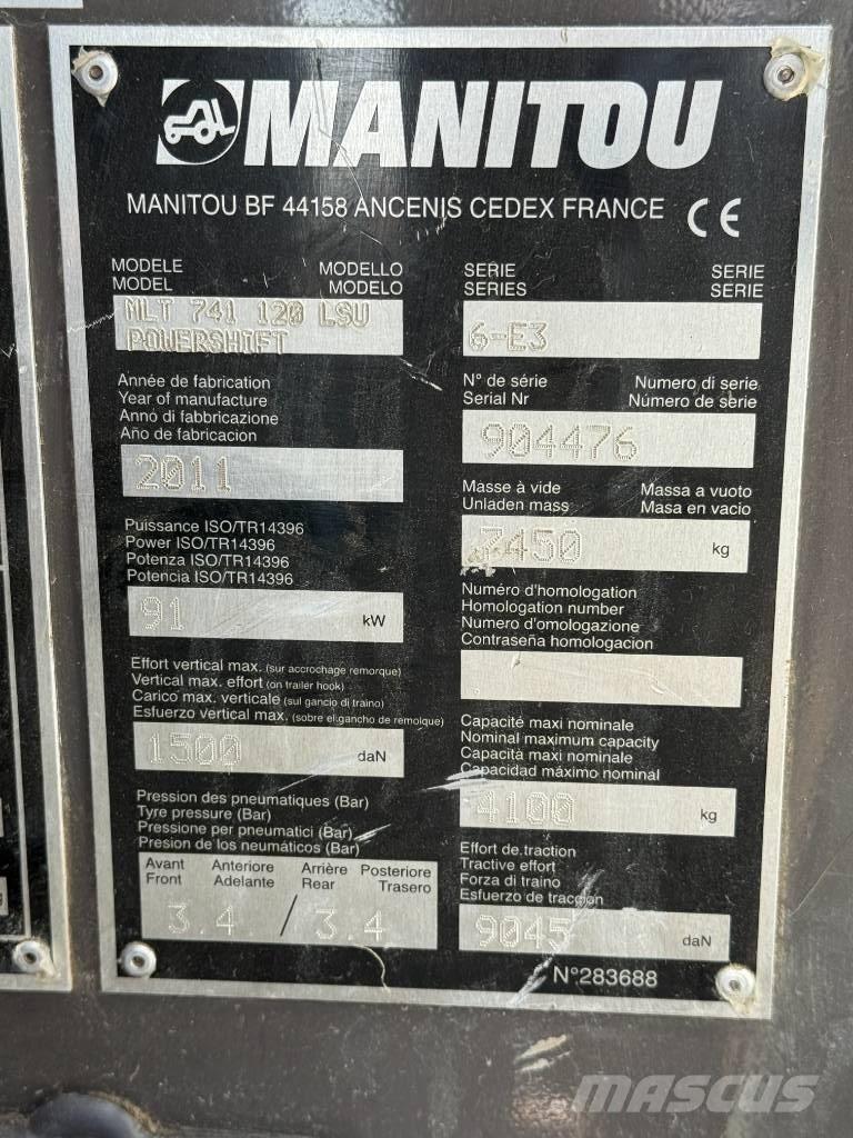 Manitou MLT 741-120 Manipulador telescópico