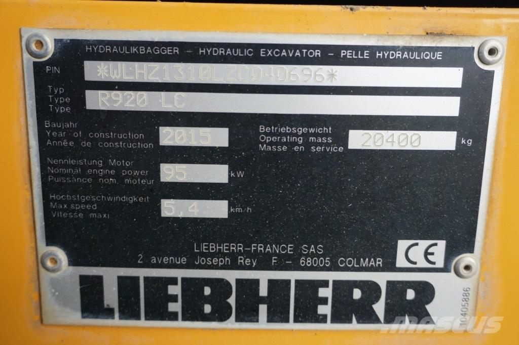 Liebherr R 920 LC Escavadeiras de esteiras