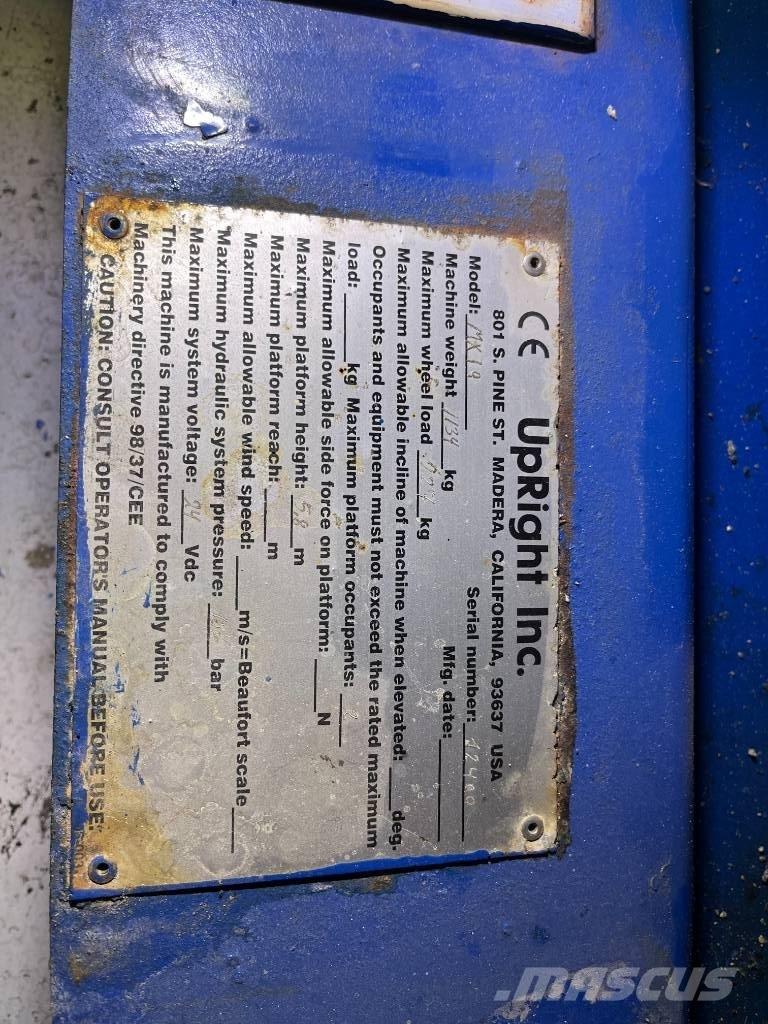 UpRight MX19 Elevadores de tesoura