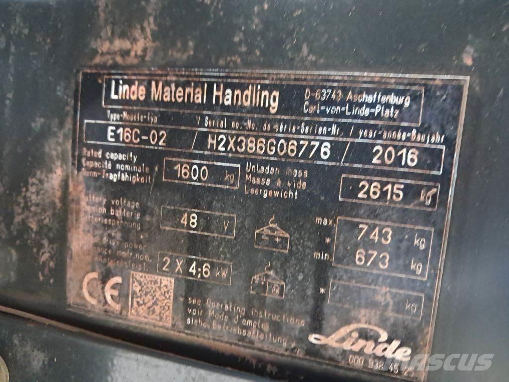 Linde E16C-02 Empilhadores eléctricos