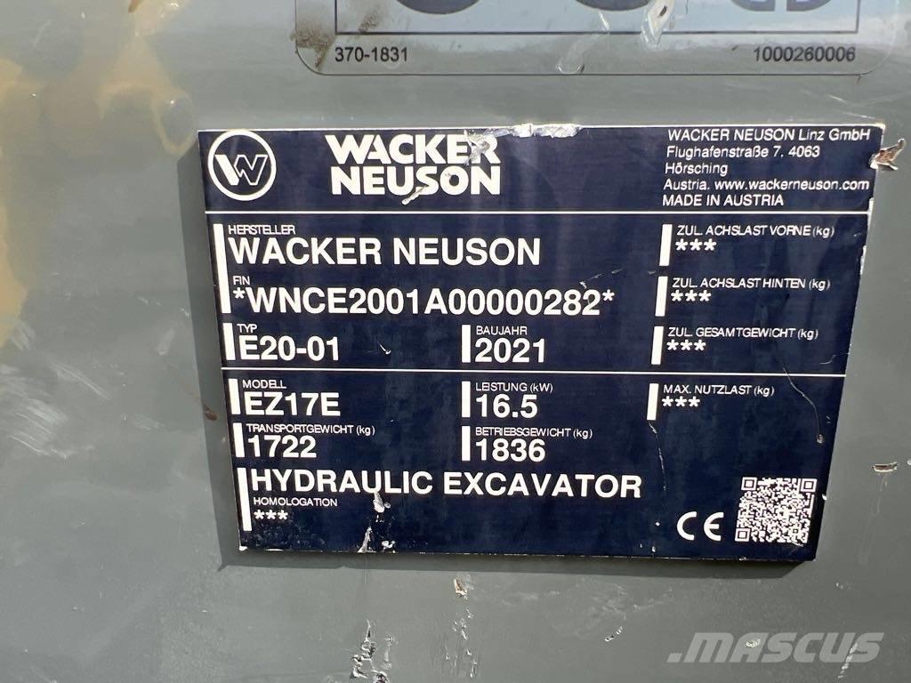 Wacker Neuson EZ17e Escavadeiras de esteiras