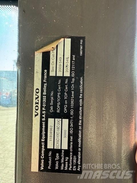 Volvo EC15 C CAB Cabina