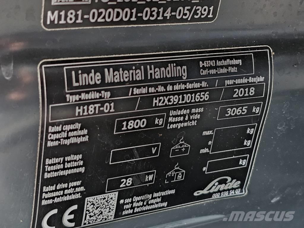 Linde H18T-01 Empilhadores a gás
