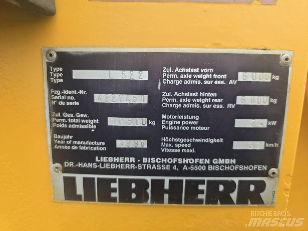Liebherr L 522 Tratores Agrícolas usados