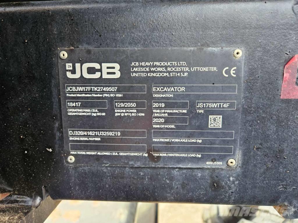 JCB JS 175 W Escavadoras de rodas