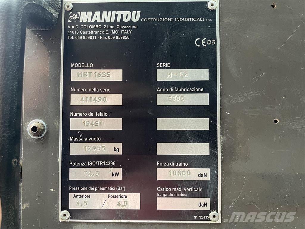 Manitou MRT1635 Manipulador telescópico