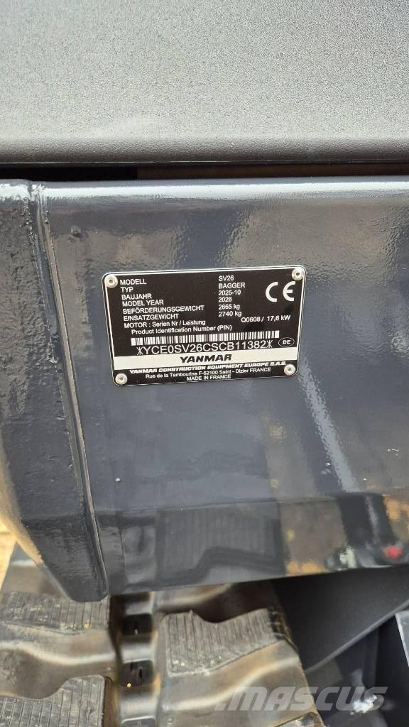 Yanmar SV26 Advance Miniescavadeiras