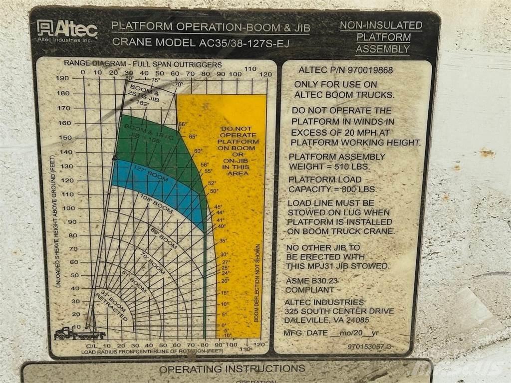 Altec 970019868 Peças e equipamento de gruas