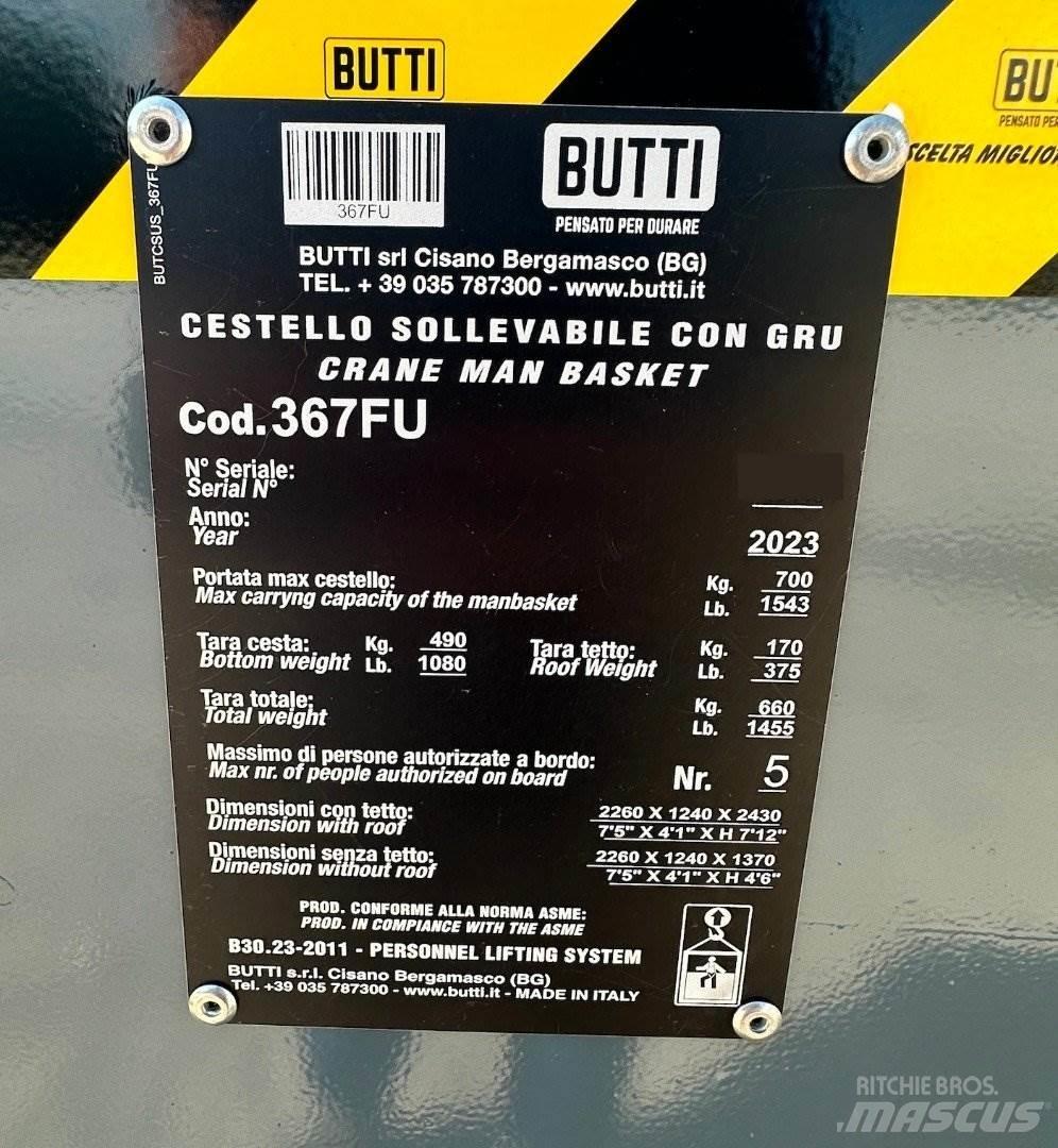 Butti 367FU Peças e equipamento de gruas