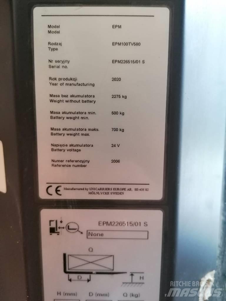 UniCarriers EPM100 Preparadoras de encomendas de alta elevação