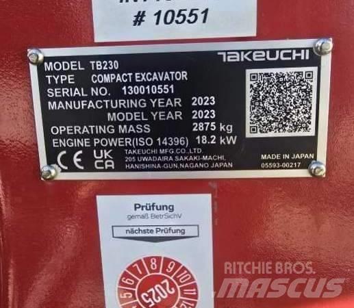 Takeuchi TB 230 Miniescavadeiras
