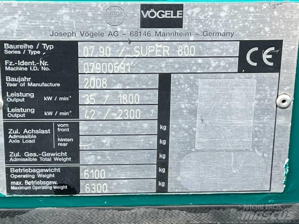 Vögele Super 800 Espalhadoras de asfalto