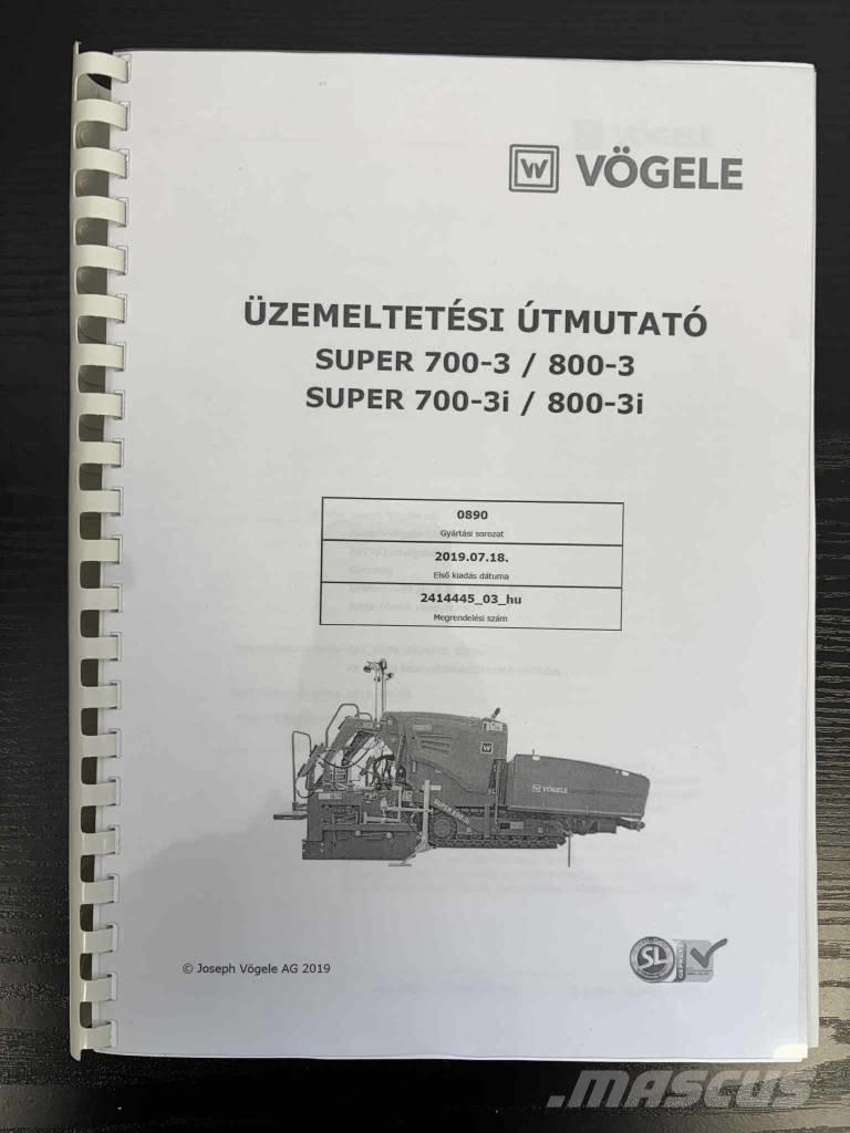 Vögele Super 800-3i Espalhadoras de asfalto