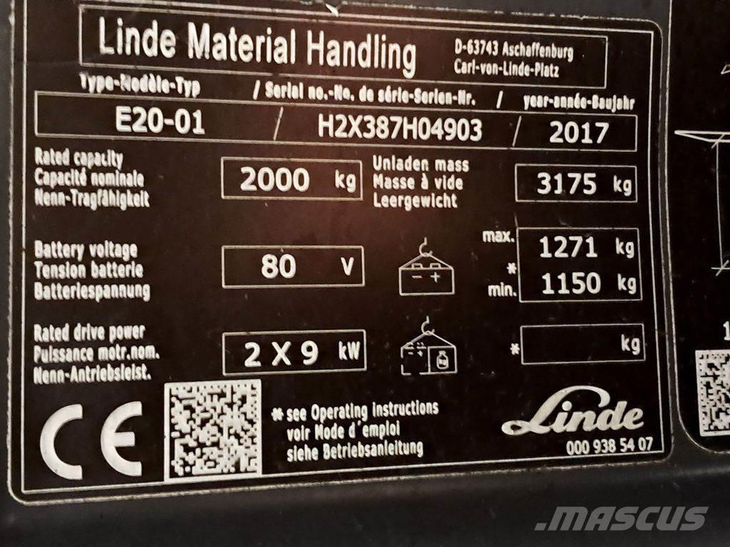 Linde E20-01 Empilhadores eléctricos