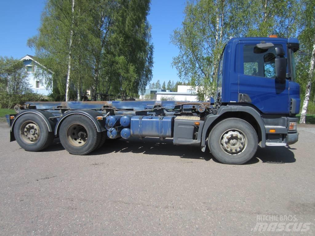 Scania P114 GB Camiões caixa desmontável com elevador de cabo